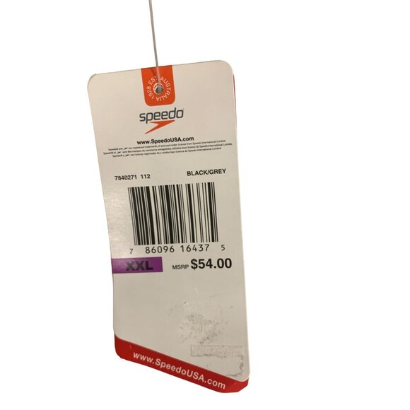 Speedo Mens Black Plaid Swim Shorts XXL - Picture 4 of 8